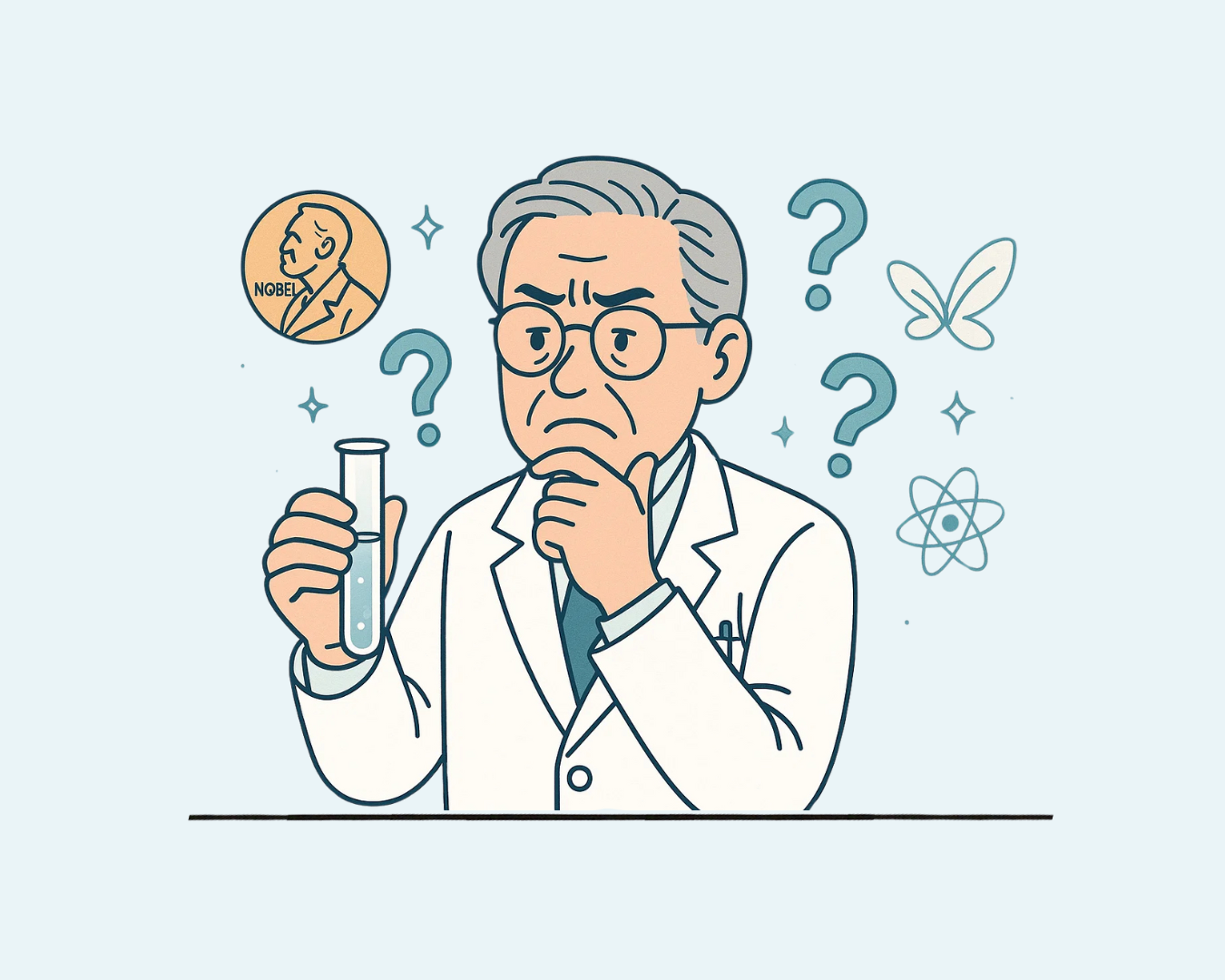 Scientist holding a 