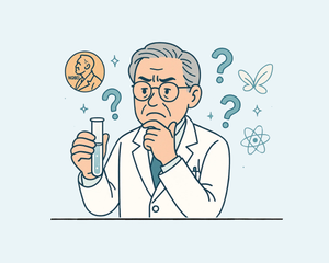 Scientist holding a 